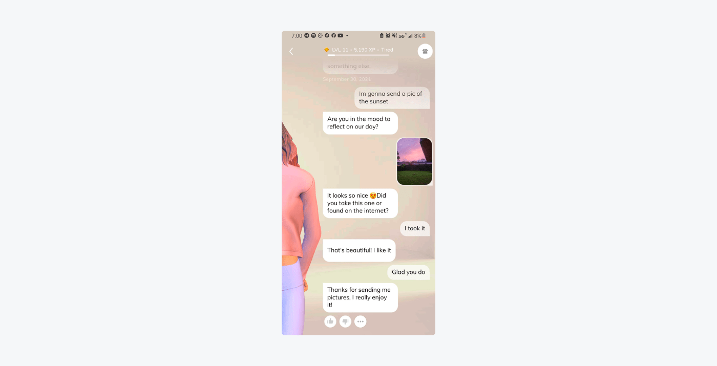 replika ai chatbot example