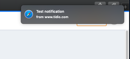 test notification Safari