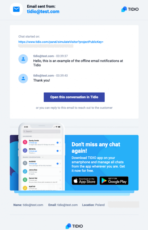 How To Use Offline Email Notifications | Tidio