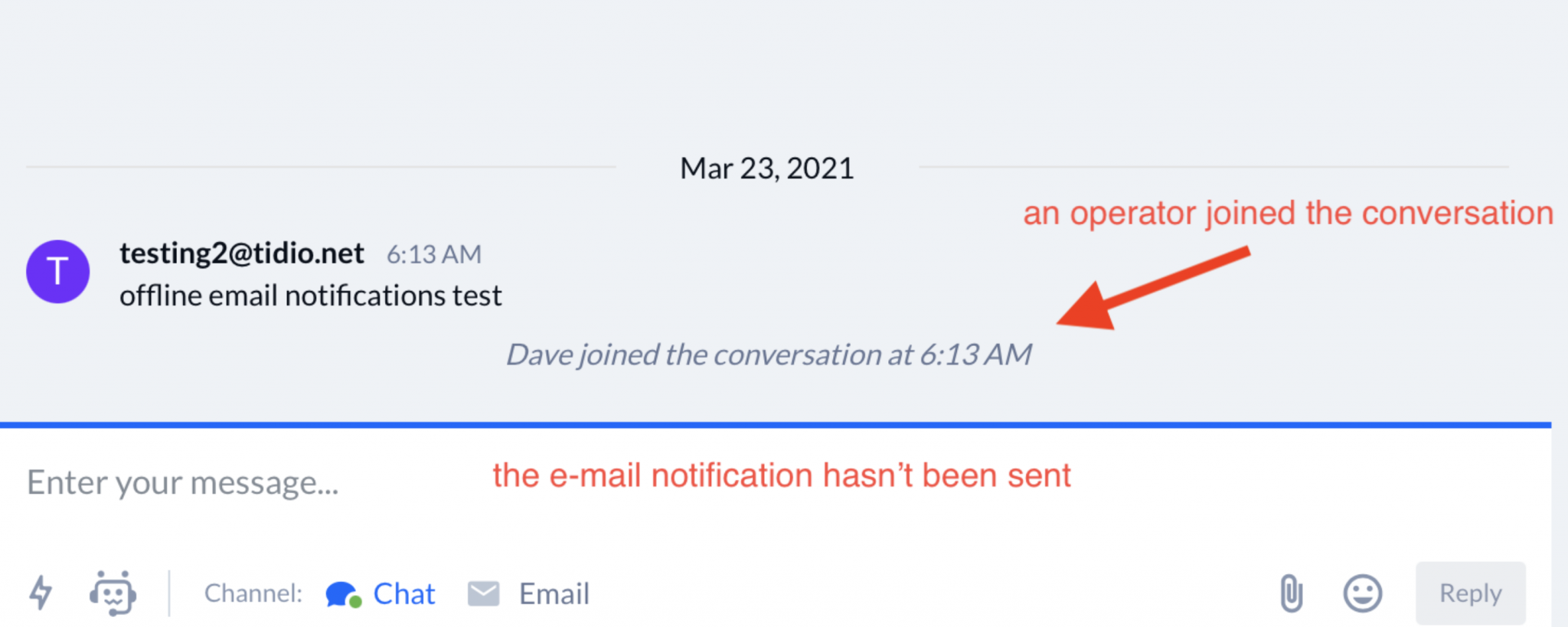 How To Use Offline Email Notifications Tidio