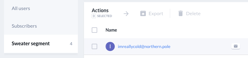 new contact is placed in custom segment