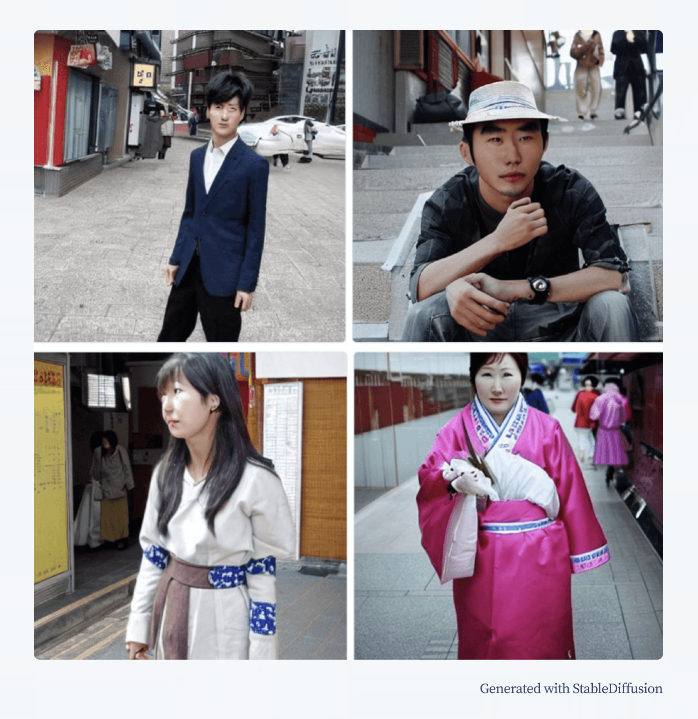 StableDiffusion’s vision of South Koreans StableDiffusion’s vision of South Koreans