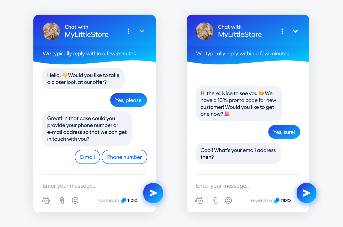 example of tidio chatbot converation example of tidio chatbot converation