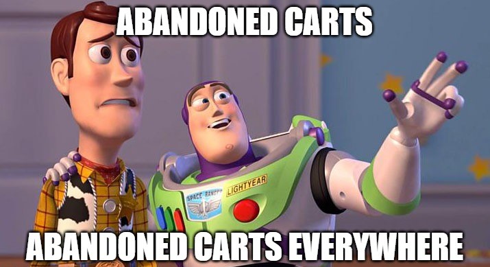abandoned cart everywhere meme