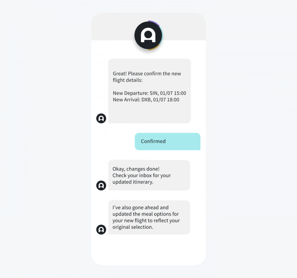 Chatbot example from Ada