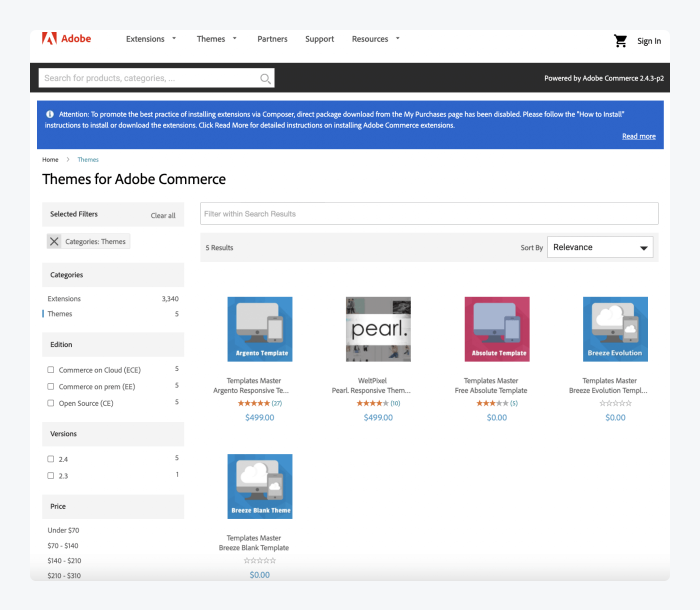 themes for adobe commerce graphic shows themes for adobe commerce