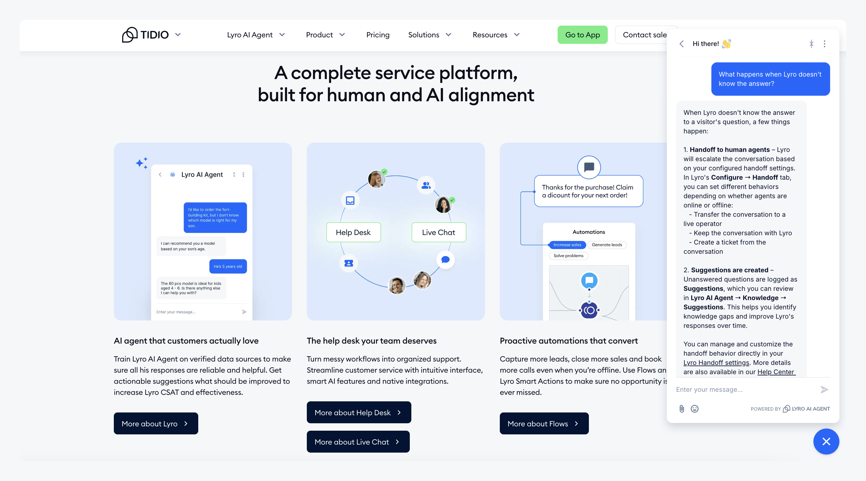 Lyro AI agent in action