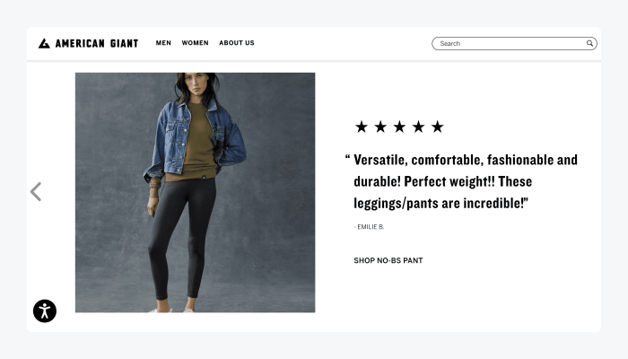 american giant ejemplo tienda shopify Página de inicio de American Giant