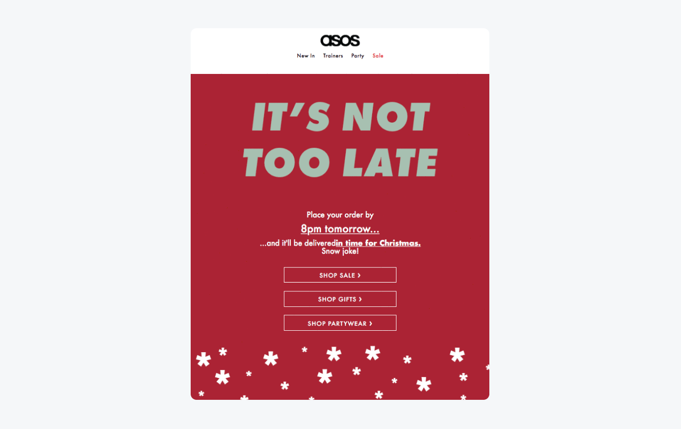 asos newsletter sample