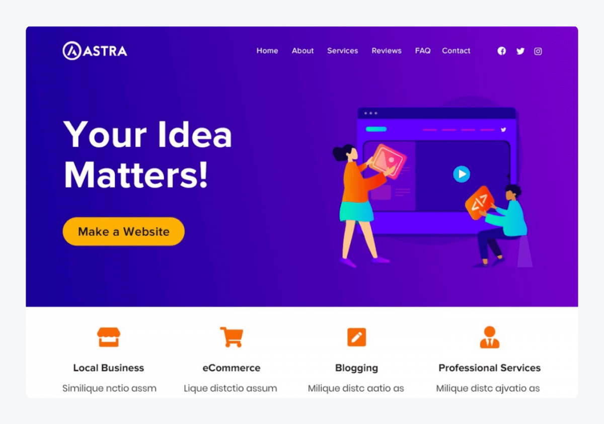 Astra WordPress theme screenshot