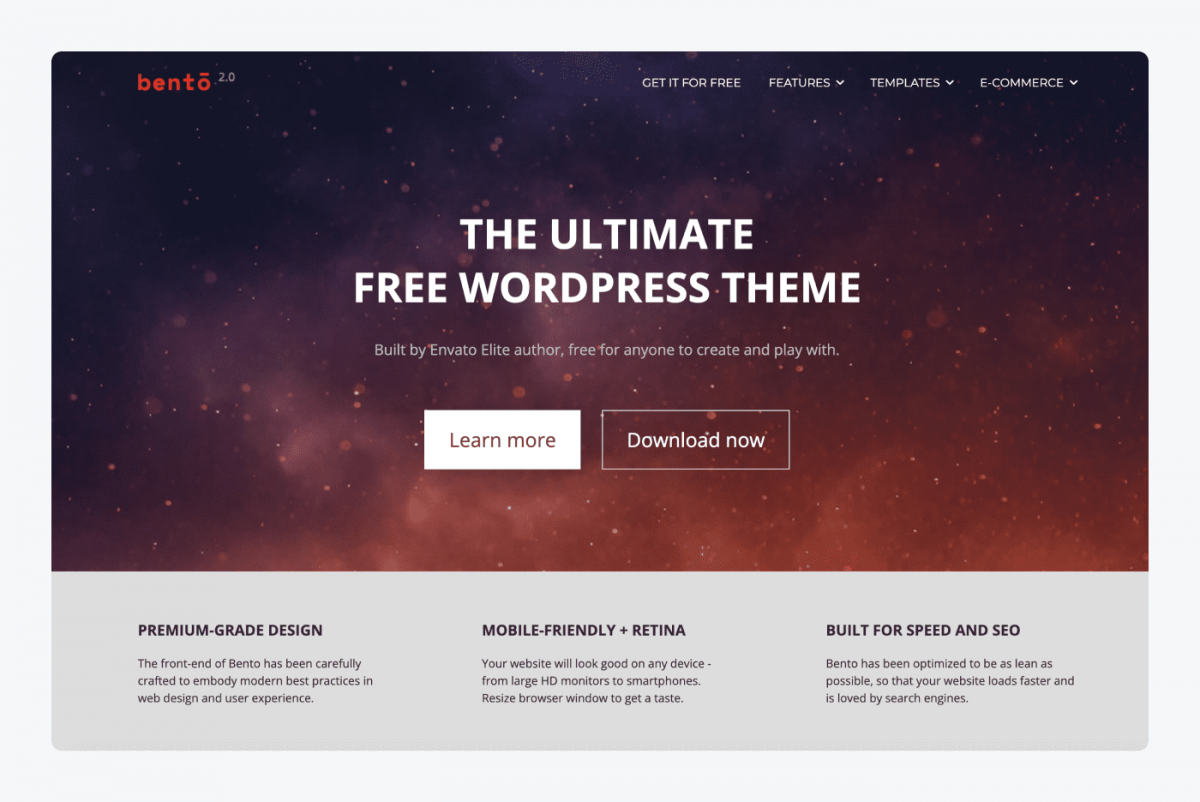 Bento WordPress theme screenshot