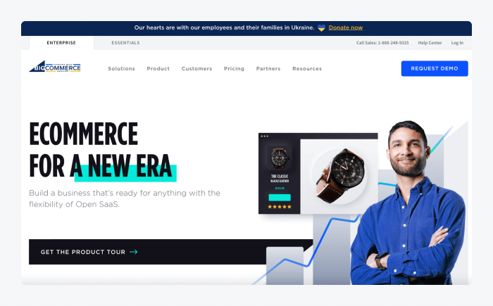 big commerce landing page image