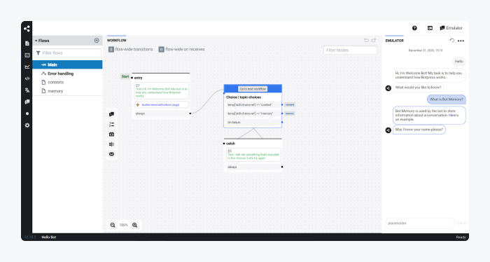 BotPress bot framework sample BotPress bot framework sample