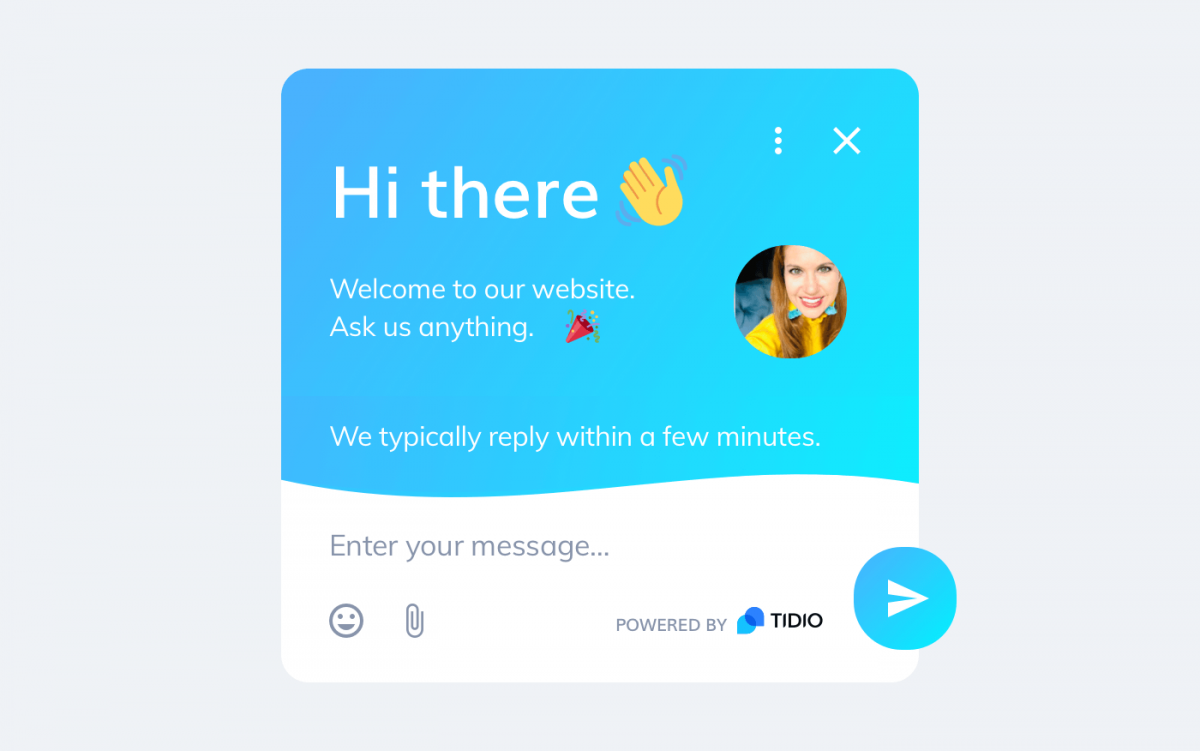 A live chat widget example