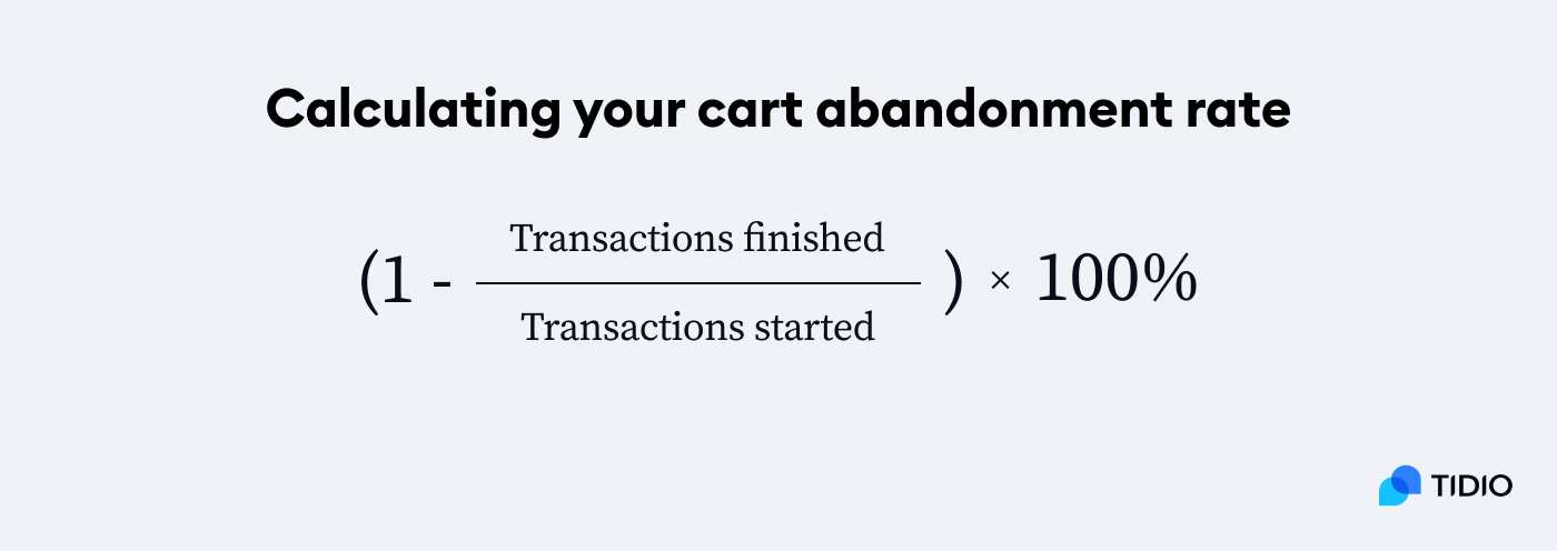 cart abandonment rate formula