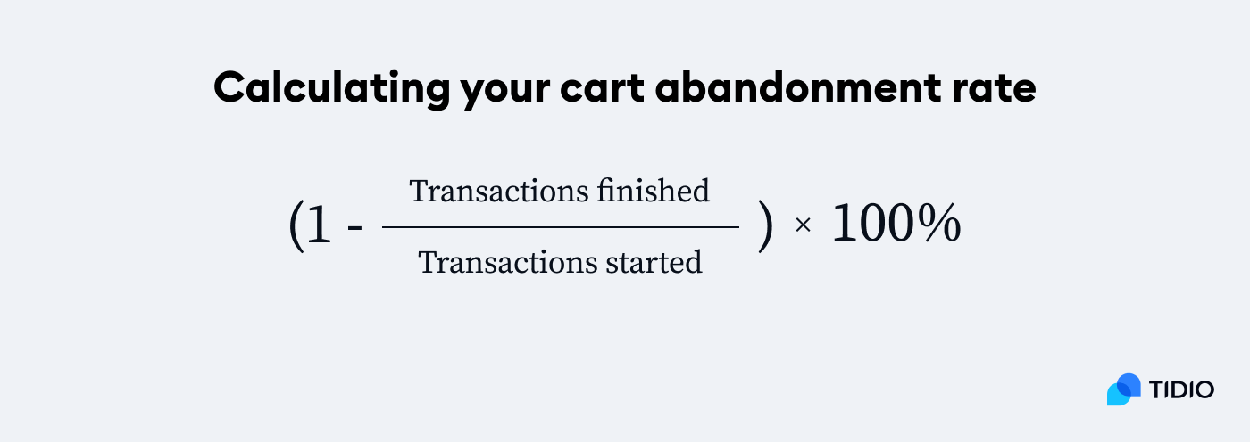 cart abandonment rate formula cart abandonment rate formula