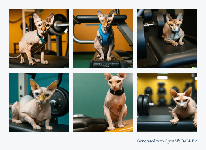 cats at the gym image