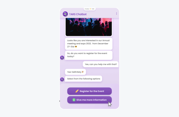tars' finance chatbot sample tars' finance chatbot sample