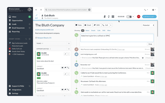 closeio panel view closeio panel view