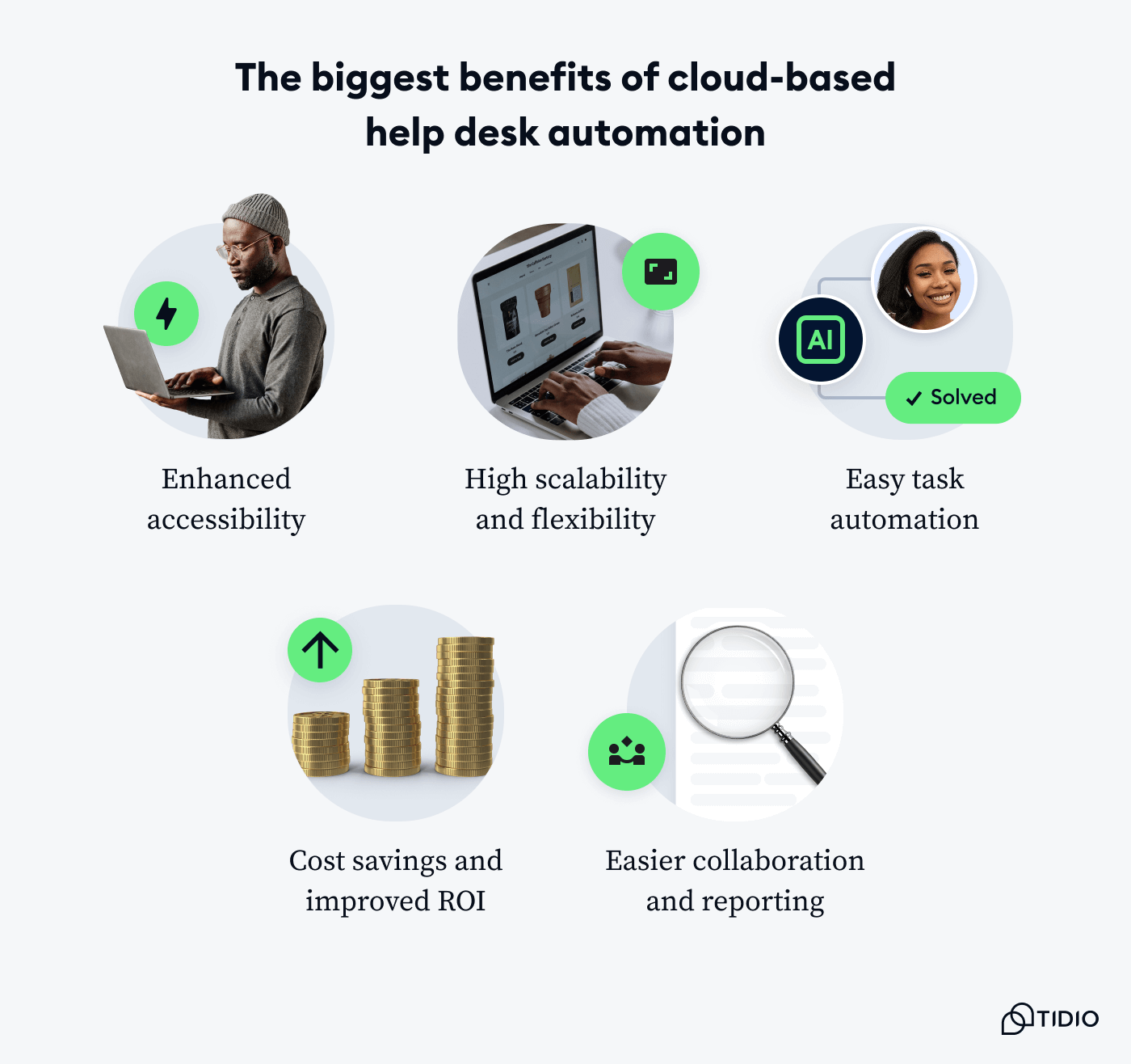 5 biggest benefits of cloud-based help desk automation