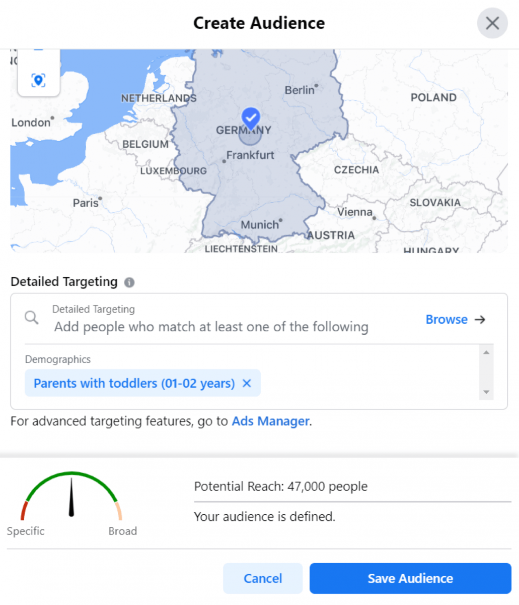 eCommerce market research with Facebook targeting