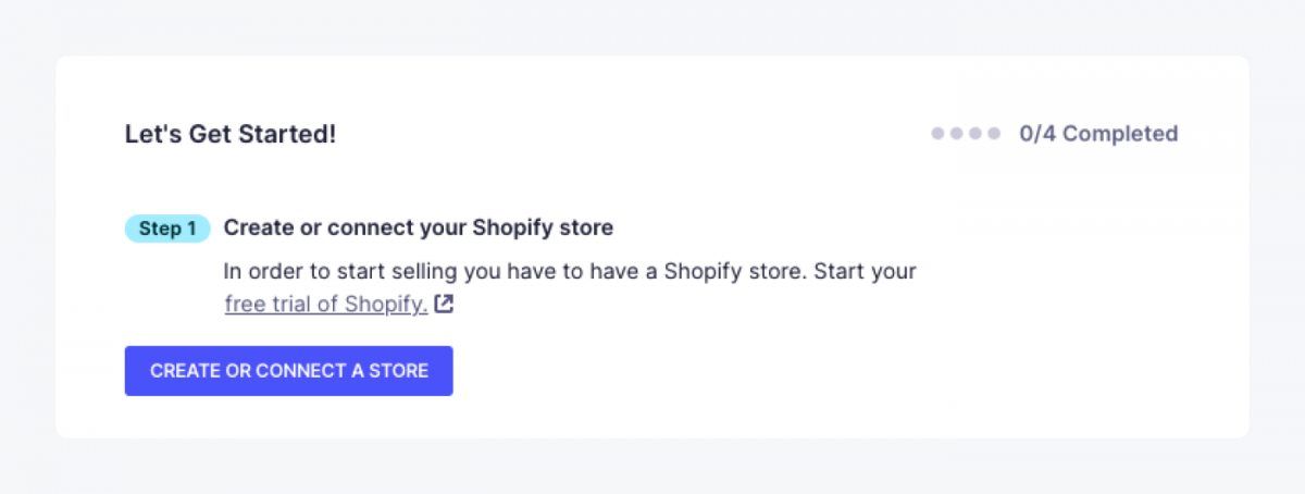 First step of how to create a shopify store