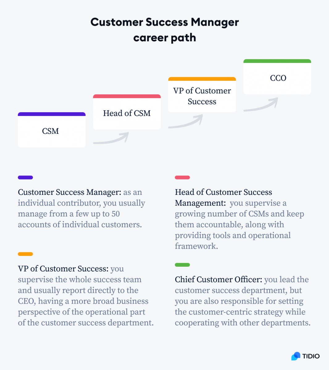 Customer Success Manager career path infographic