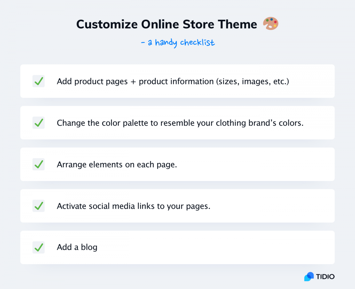 Customizing your online clothing store theme