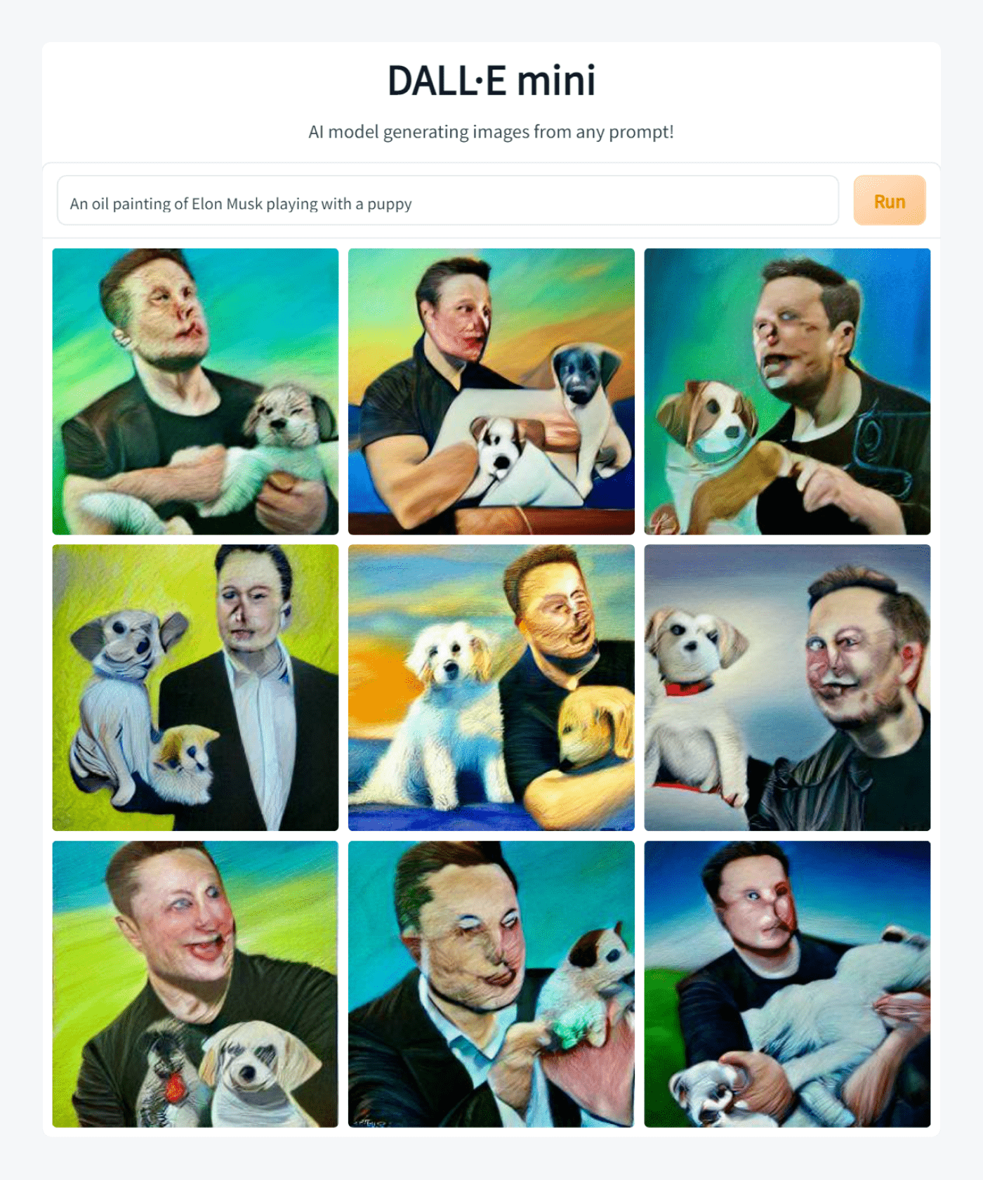 Elon with puppies - DALL-E image