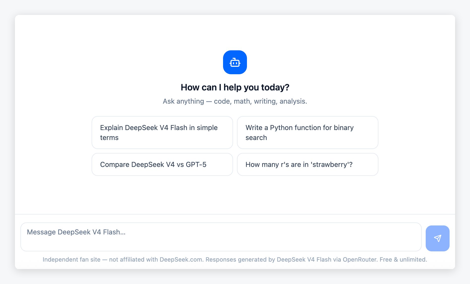 Deepseek AI chatbot