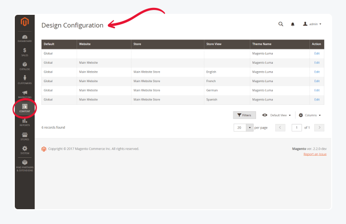 design configuration in magento design configuration in magento