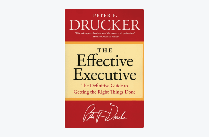 The Effective Executive by Peter F. Drucker book cover