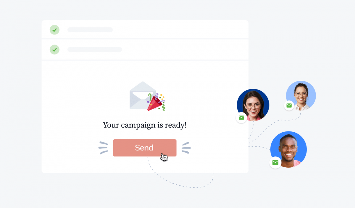 The process of sending an email campaign to leads