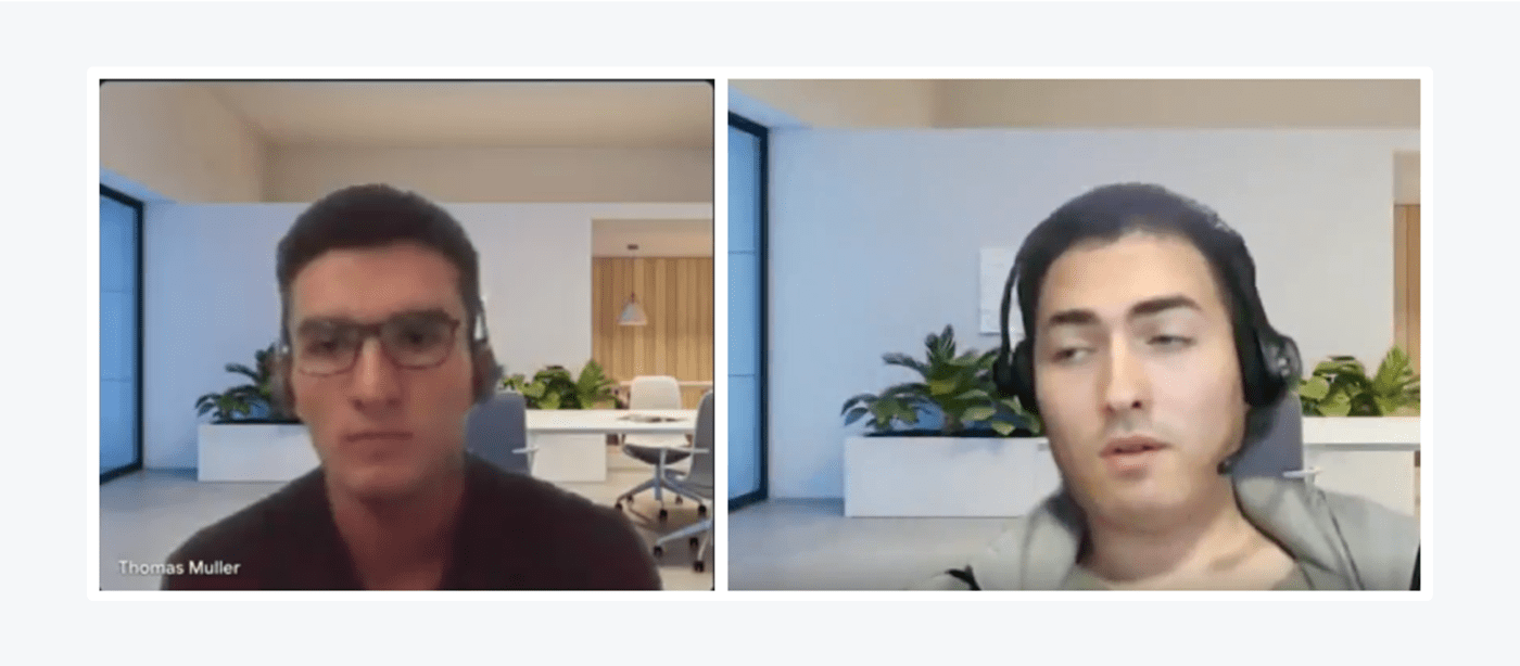 Job interview deepfake