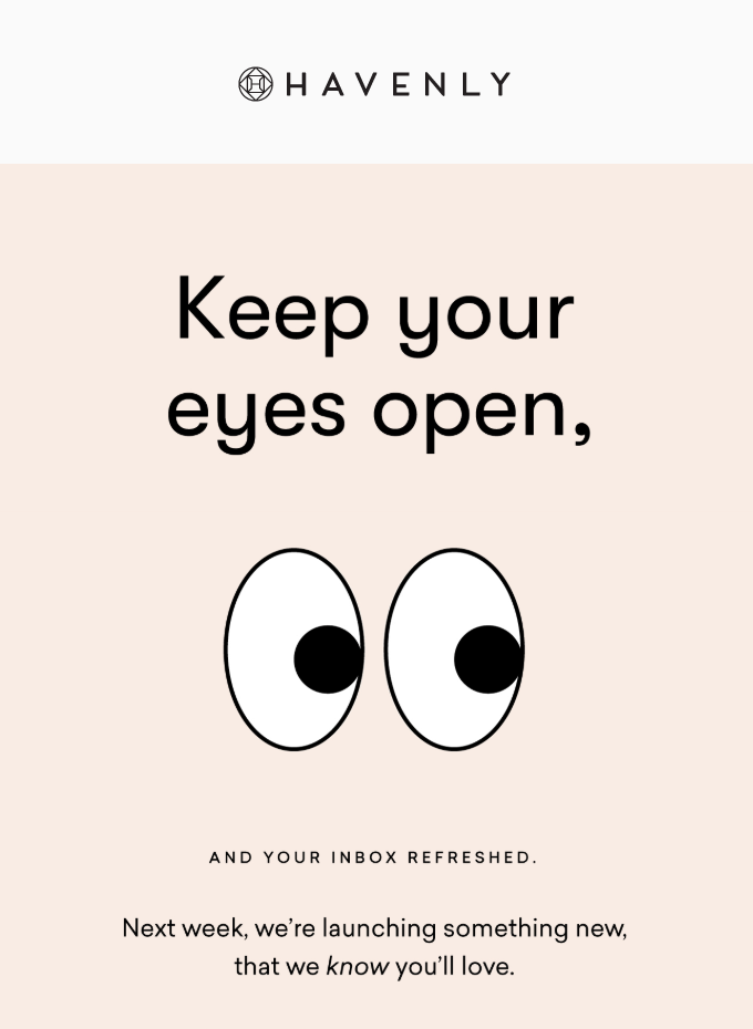 A cartoon ad that shows a pair of eyes