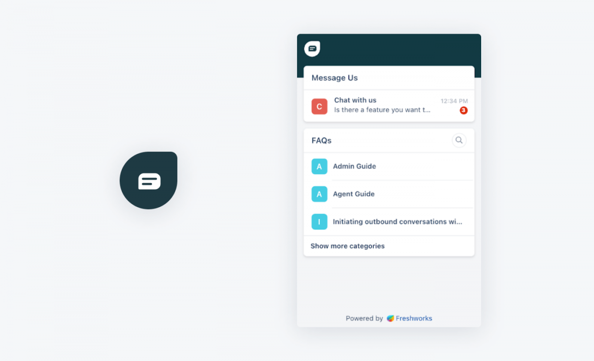 Chat widget de Freshdesk Widget e icono de chat de Freshdesk