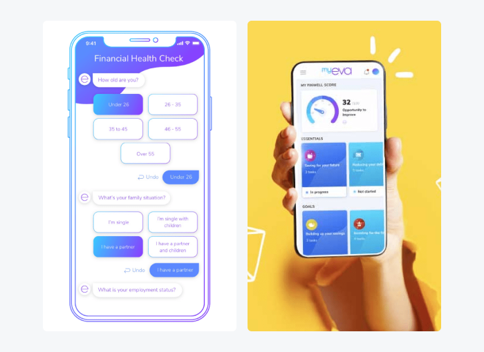 MyEva chatbot example MyEva chatbot example