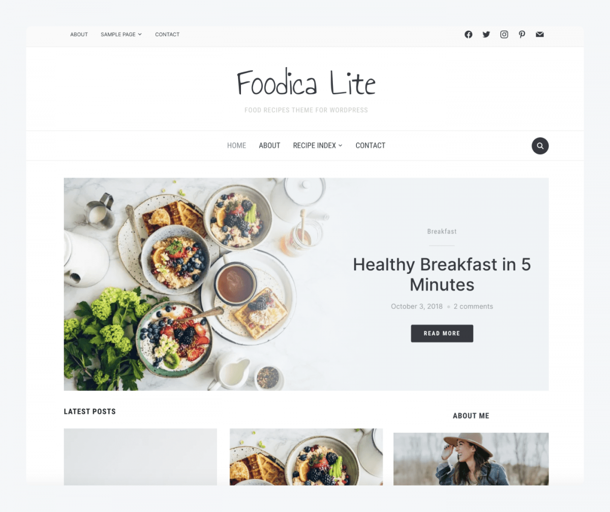 Foodica WordPress theme screenshot