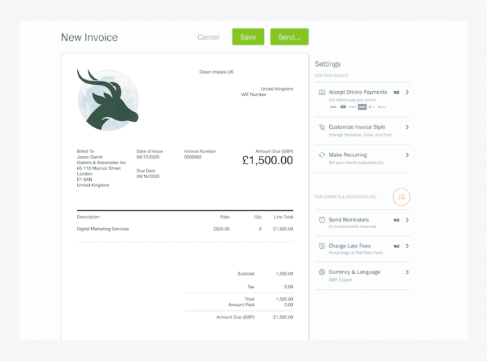 freshbooks new invoice image freshbooks new invoice image