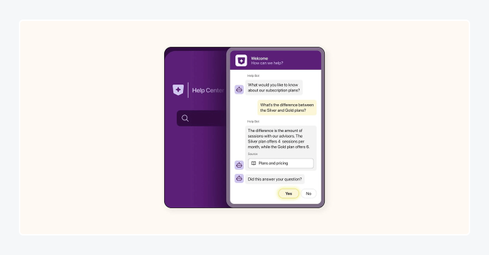 Front platform chat interface.