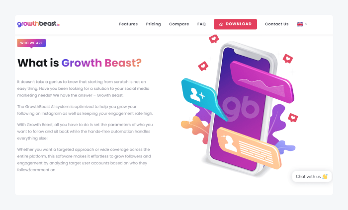 página de aterrizaje de automatización de instagram de growth best Pagina de aterrizaje de automatización del bot para instagram de growth best