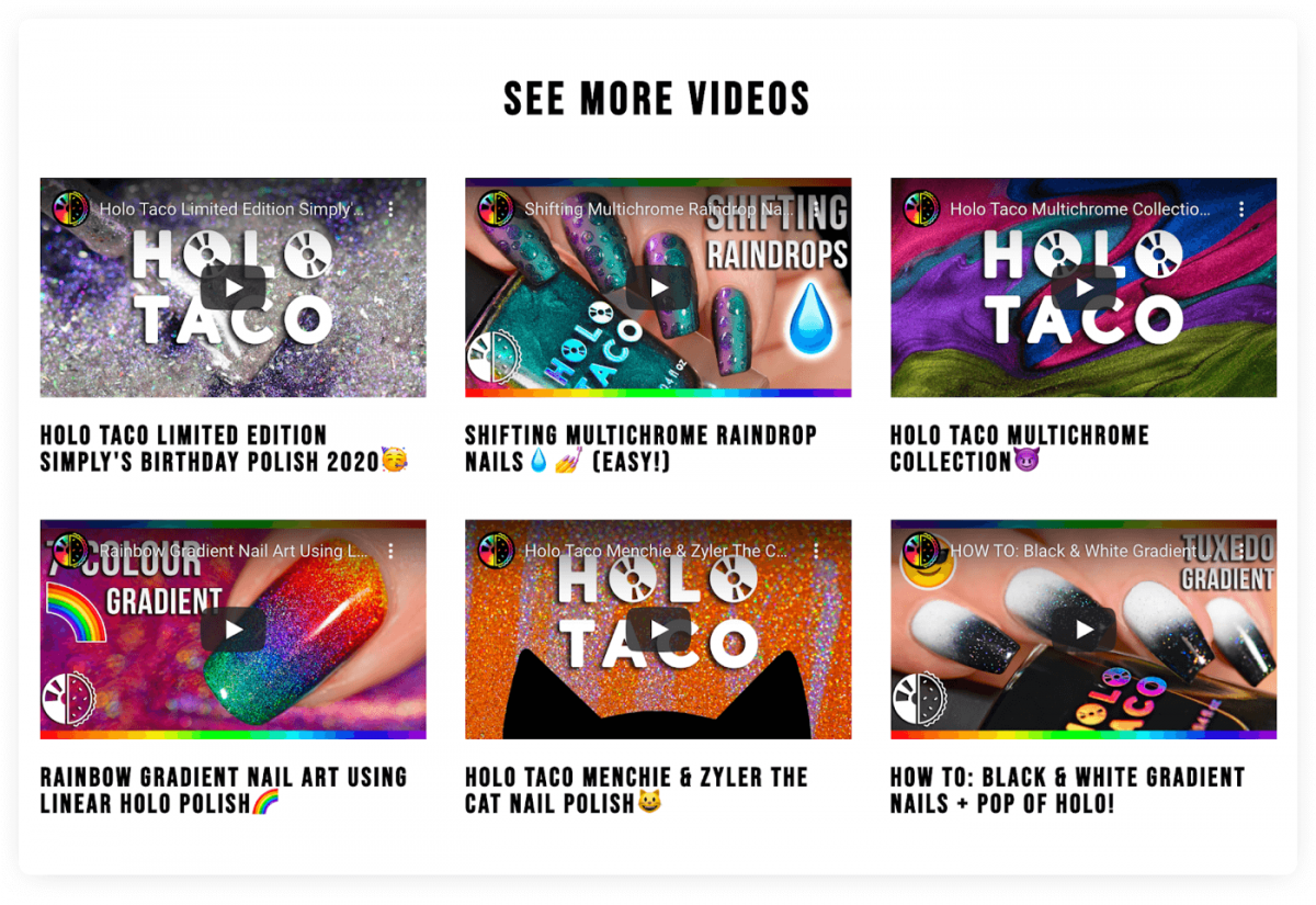 Holo Taco video examples