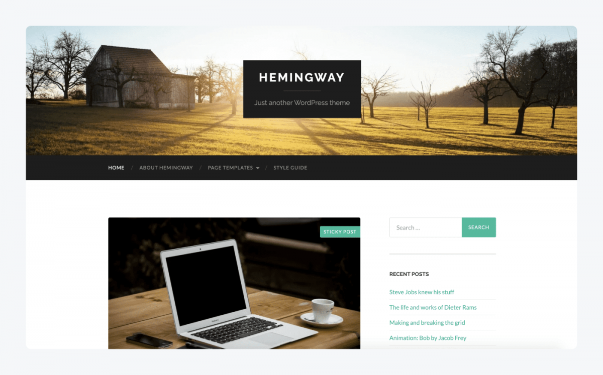 Hemingway WordPress theme screenshot
