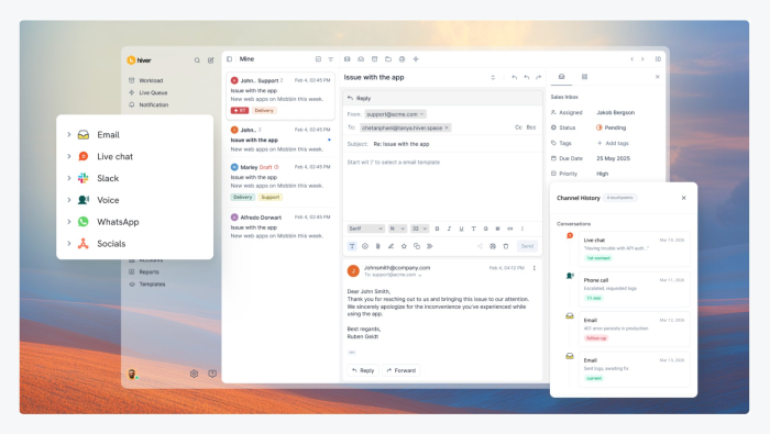 zoho's ticketing system