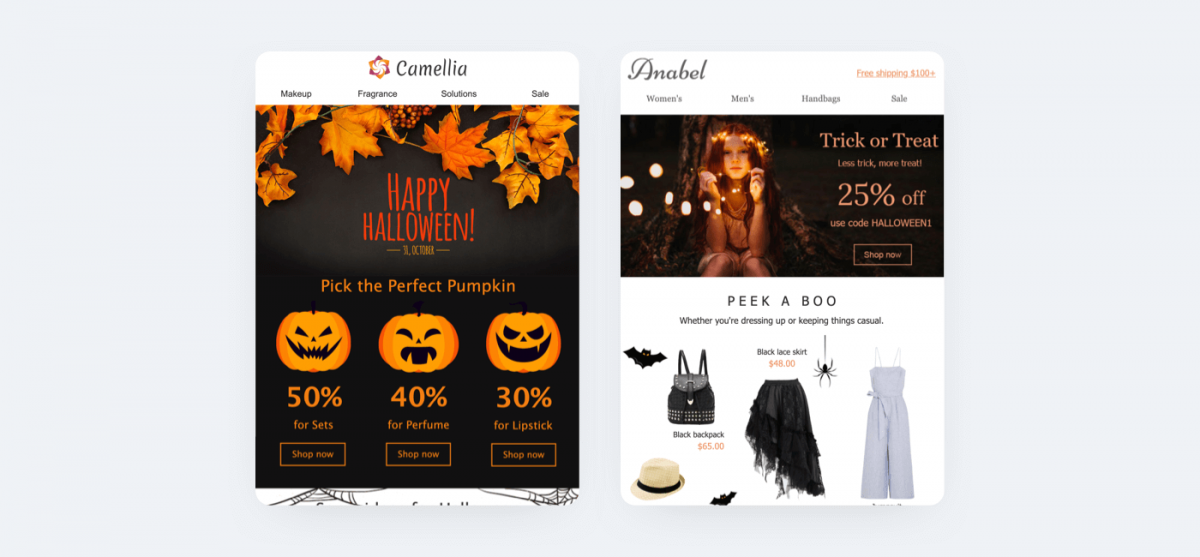 Halloween email templates for seasonal promotions