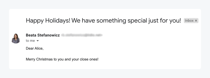 Christmas newsletter subject line example Christmas newsletter subject line example