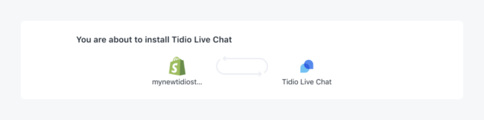 Integration notification in Tidio panel