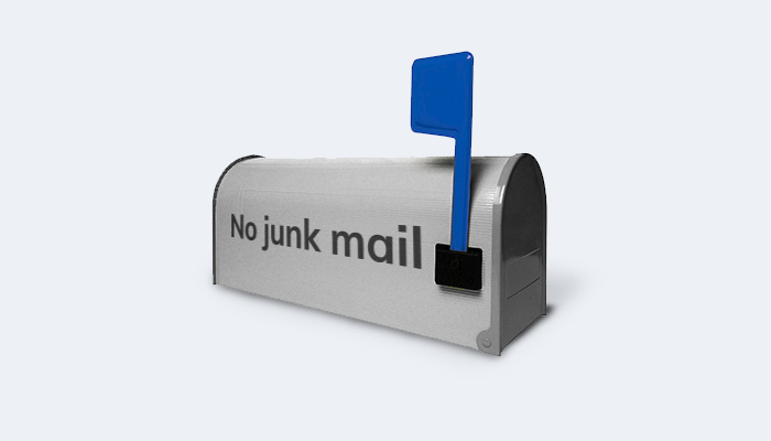 No junk mail