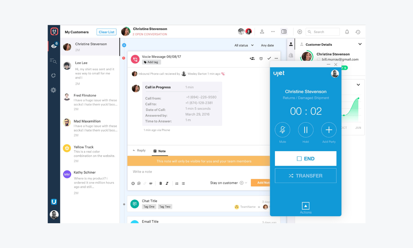 Kustomer AI customer service company dashboard