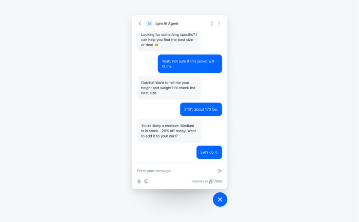 Lead capture - conversation example